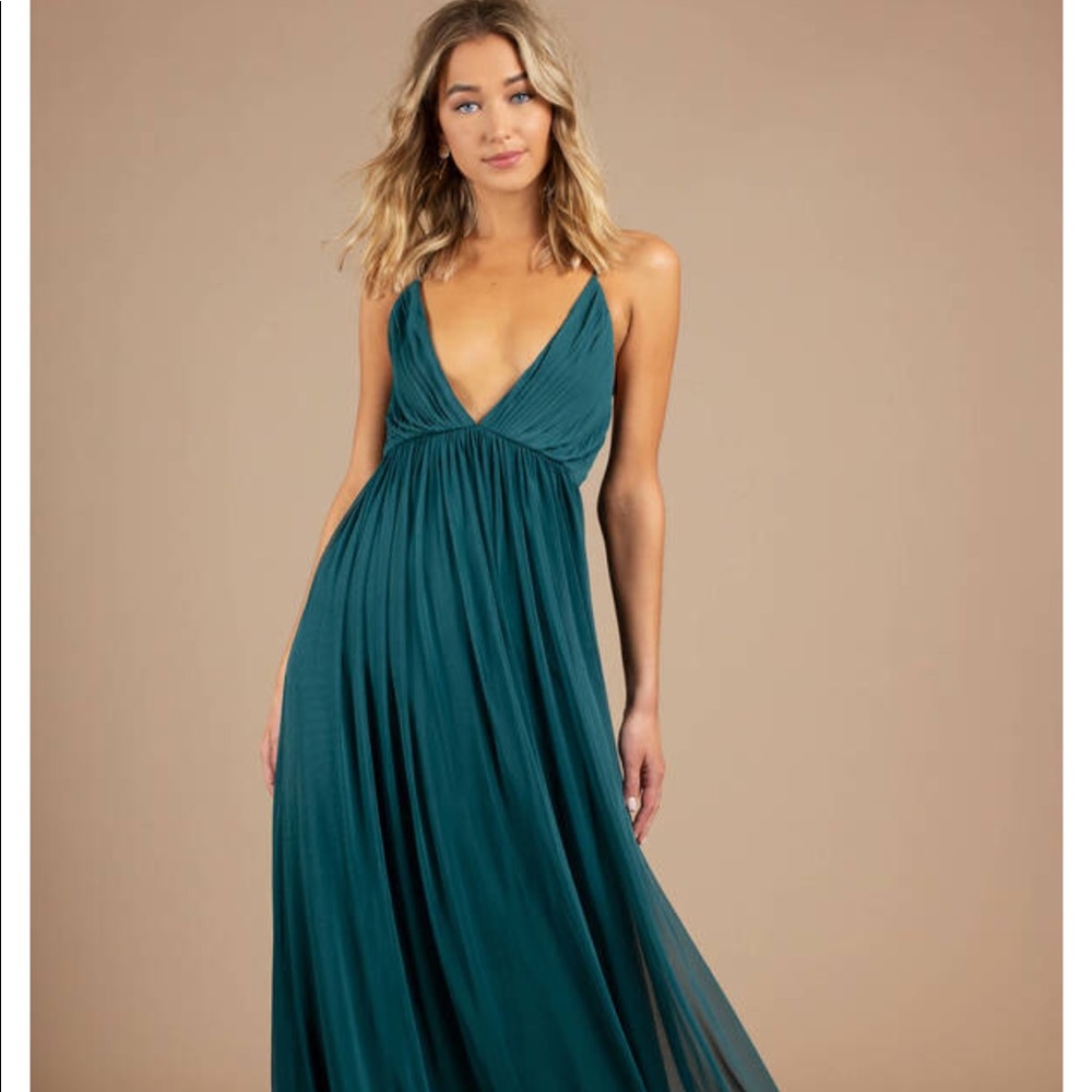Emerald maxi dress